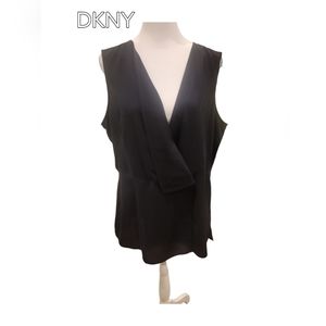 Dkny Top Blouse Dark Navy Blue Sz XL NWT